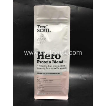 Flat Bottom Pouch for Protein Blend